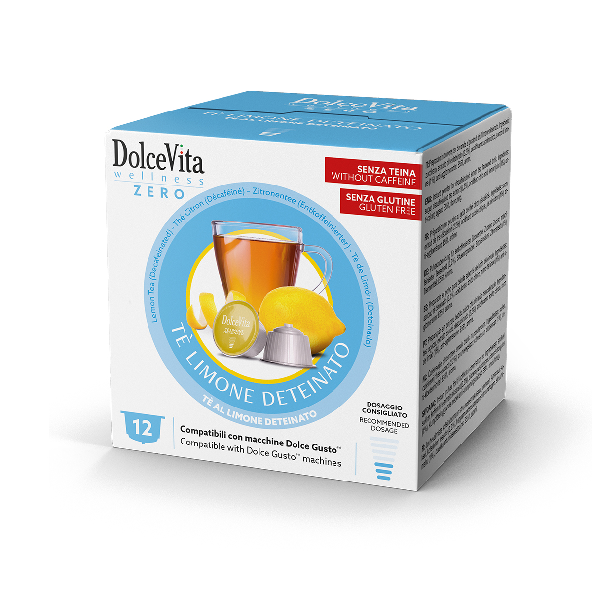 Dolce Vita DECAFFEINATED LEMON TEA / Citrinų arbata be kofeino Dolce Gusto®* suderinama - Image 1